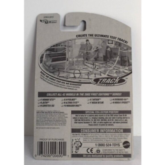 2002 Hot Wheels First Editions Tantrum Race Car #15 3/42 Dark Yellow 1:64 NEW! - Picture 3 of 9